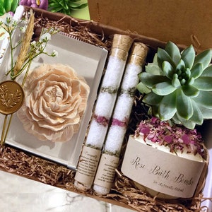 Stress Relief, Organic Spa Gift, Spa Gift Set, Gift for Her, Relaxing Spa Set, friend gift box, best friend gift, co-worker gift