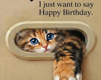Cat birthday card, 3d, best mom gift, cat mom, Funny Crazy Cat, Kitty, Kitten, Feline Gift for Crazy Cat Mom, Her, Friend