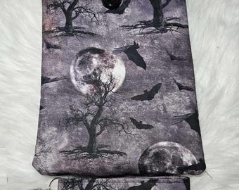 Gothic Book Sleeve, Bat Book Sleeve, Spooky Book Sleeve, Book Cover, Gothic Book Cover, Book Sleeve, Bookish Decor,  Gift for Book Lover