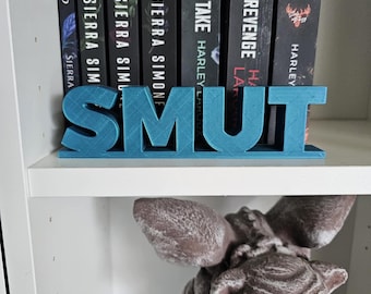 Smut Sign, Smut Plaque, Book Trope Sign, Book Genre Sign, Reading Sign, Shelf Sign, Shelf Decor, Bookish Decor