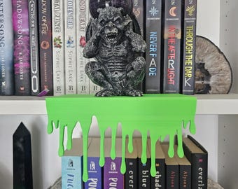 Drip Shelf Decor, Slim Drip Shelf, Gothic Shelf Decor, Bookshelf Ornament, Bookshelf Accessory, Bookish Decor, Book Lover Gift