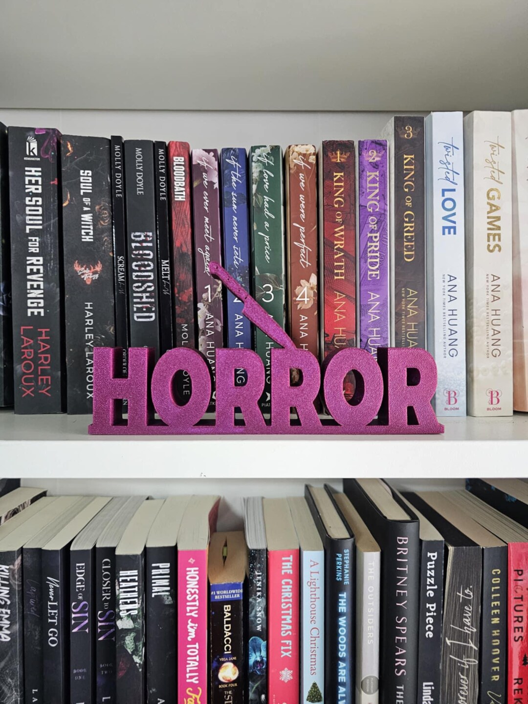 Horror Sign, Horror Plaque, Book Trope Sign, Book Genre Sign, Reading ...