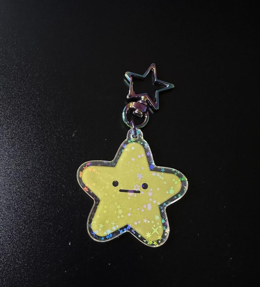 Holographic Star Keychain / Cute Keychain / Funny Keychains - Etsy