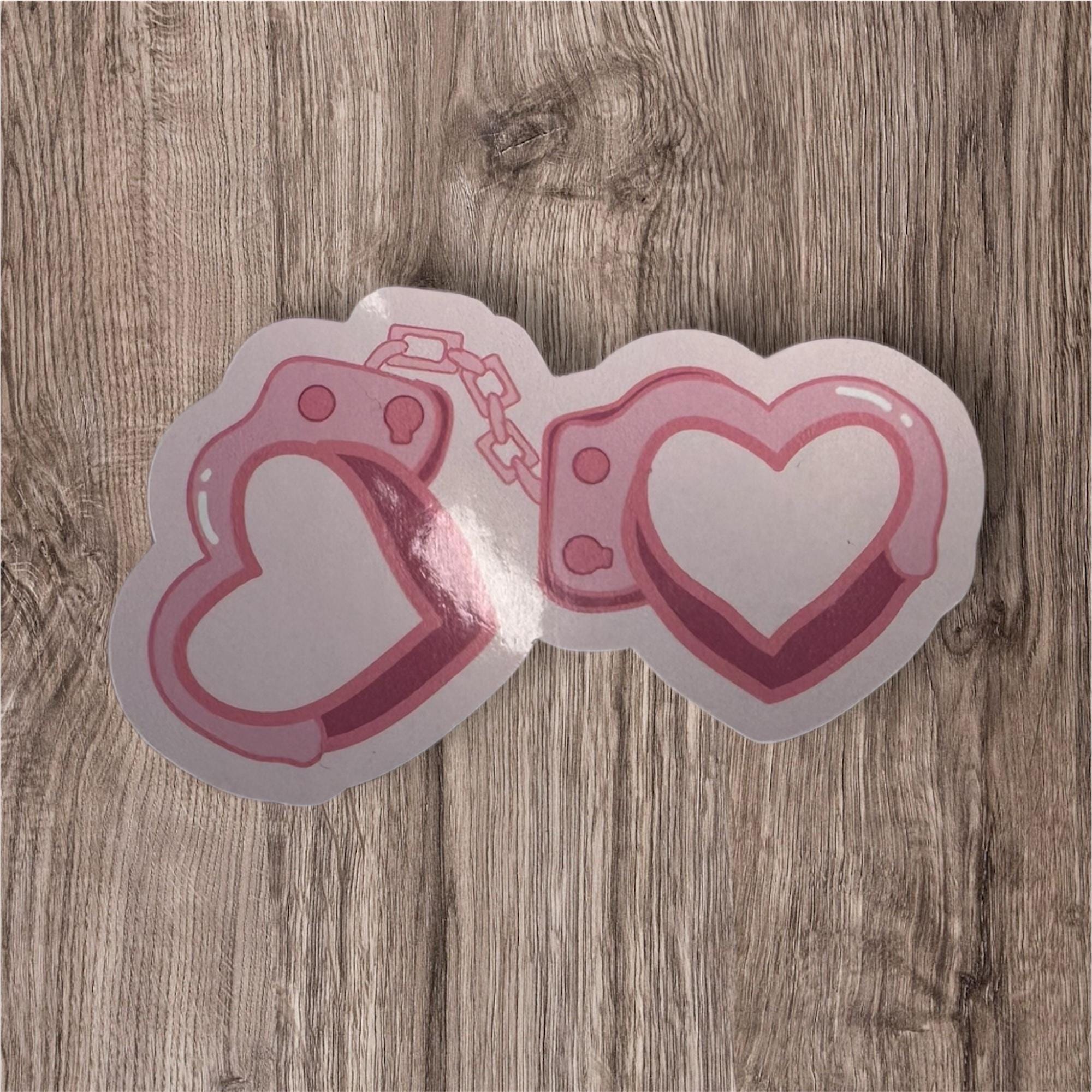 Heart Handcuff Sticker // Transparent Sticker // Flirty Stickers ...