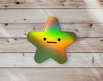 Holographic Star Sticker // Cute Sticker // Funny Sticker