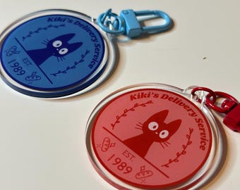 Kiki's Delivery Service Keychain // Studio Ghibli Keychain // Cute Keychain // Coworker Gifts