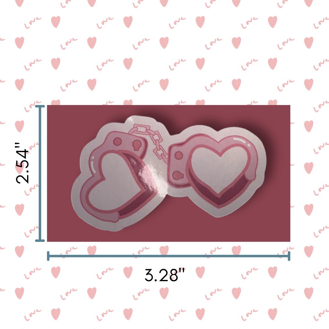 Heart Handcuff Sticker // Transparent Sticker // Flirty Stickers ...