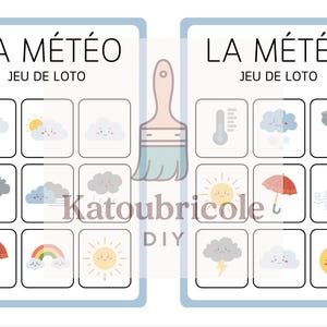 Jeu de Loto – La Météo  – À Imprimer