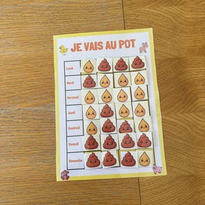 Affiche interactive – Je note quand je vais au pot ! - A imprimer