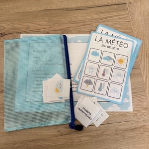 Jeu de Loto – La Météo  – Montessori – Jeu enfant