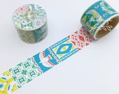 Pastel Nature Washi Tape Japanese Washi Tape Mosaic Pastel Nature Decorative Tape Aimez le style Washi Tape (04925)