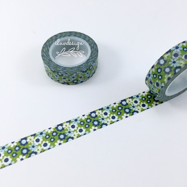 Daisy Flower Washi Tape • Daisy Washi Tape • Flower Decorative Tape • Card Making • Paper Crafting • Planner Washi Tape (116419)