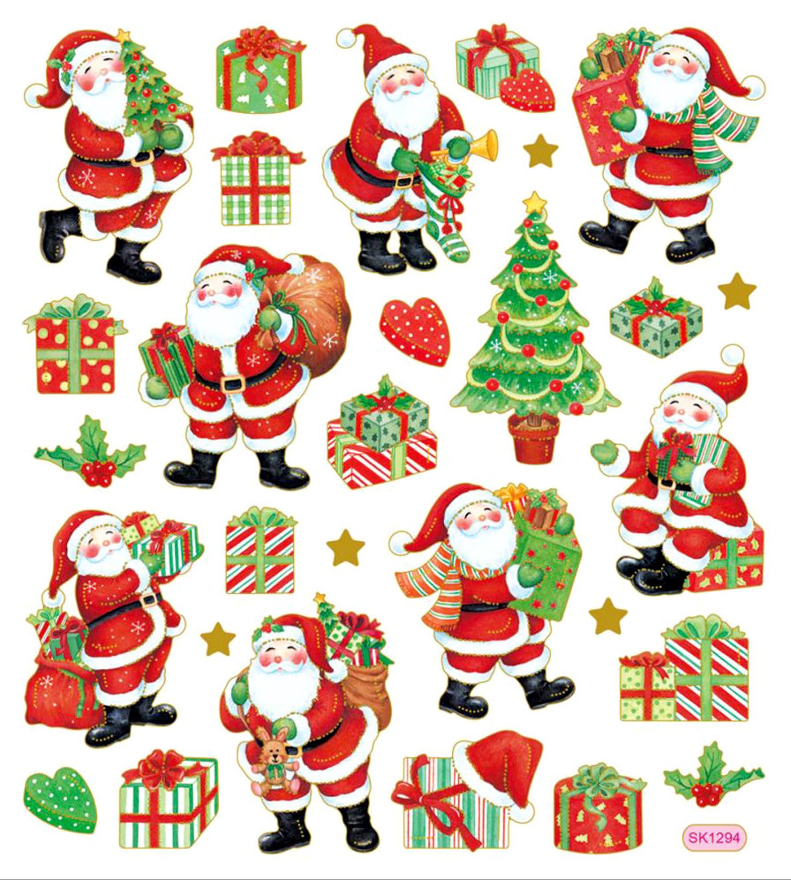 Santa's Jobs Stickers Santa Claus Great for Christmas Etsy