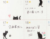 Kitty Cat Schedule Sticker Mini Sticker For Diary Agenda • Mark's Sticker (DA-ST21-A)