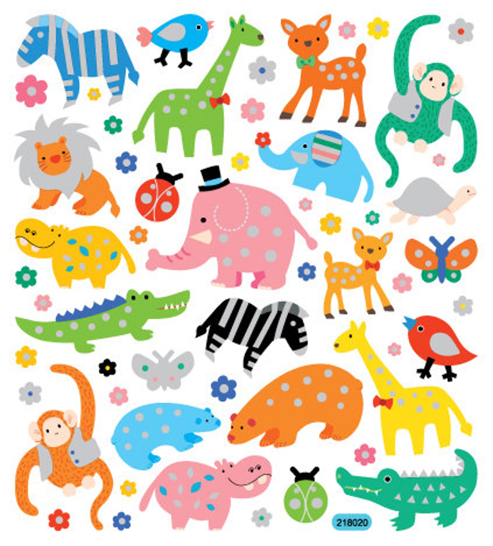 Zoo Stickers Zoobies Stickers Zoo Birthday Zoo Party Etsy