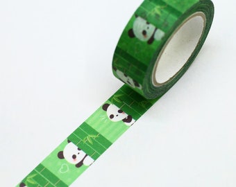 Panda Bear Bamboo Washi Tape • Panda Washi Tape UR0077