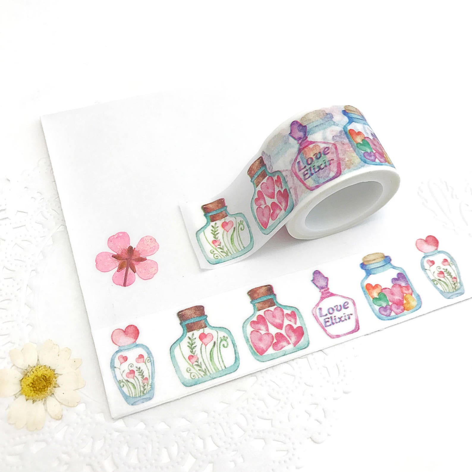 Love in A Jar Washi Tape Mason Jar Decorative Tape Mason Etsy