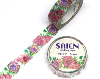 Protea Flower Japanese Washi Tape SAIEN TR-0159
