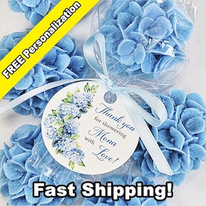 Dusty Blue Thank You Gift Hydrangea Soap Favors Handmade baby shower Thank You Gift For Bridal Shower Party Gift For Guests Wedding Favors.