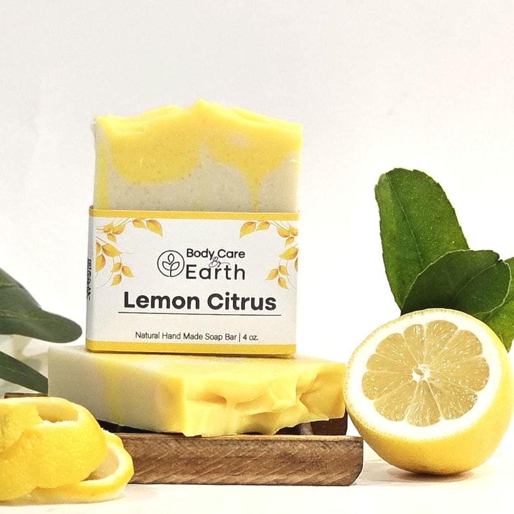Organic Lemon Soap Bar Box Soap Bar Handmade Soap Natural Ingredients Soap Bars Natural Soap Bar Bulk Soap Box Soap For Sensitive Skin