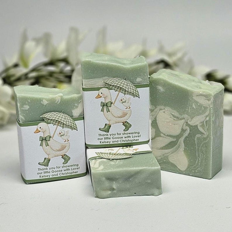 Silly Goose Baby Shower Soap Favor | Blue Baby Shower Favor | Goose Baby Shower | Little Goose Soap | Handmade Baby Shower Favor image 17