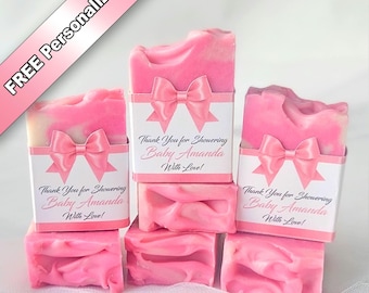 Pink Bow Soap Favors: Bridal Shower, Birthday Party Decor