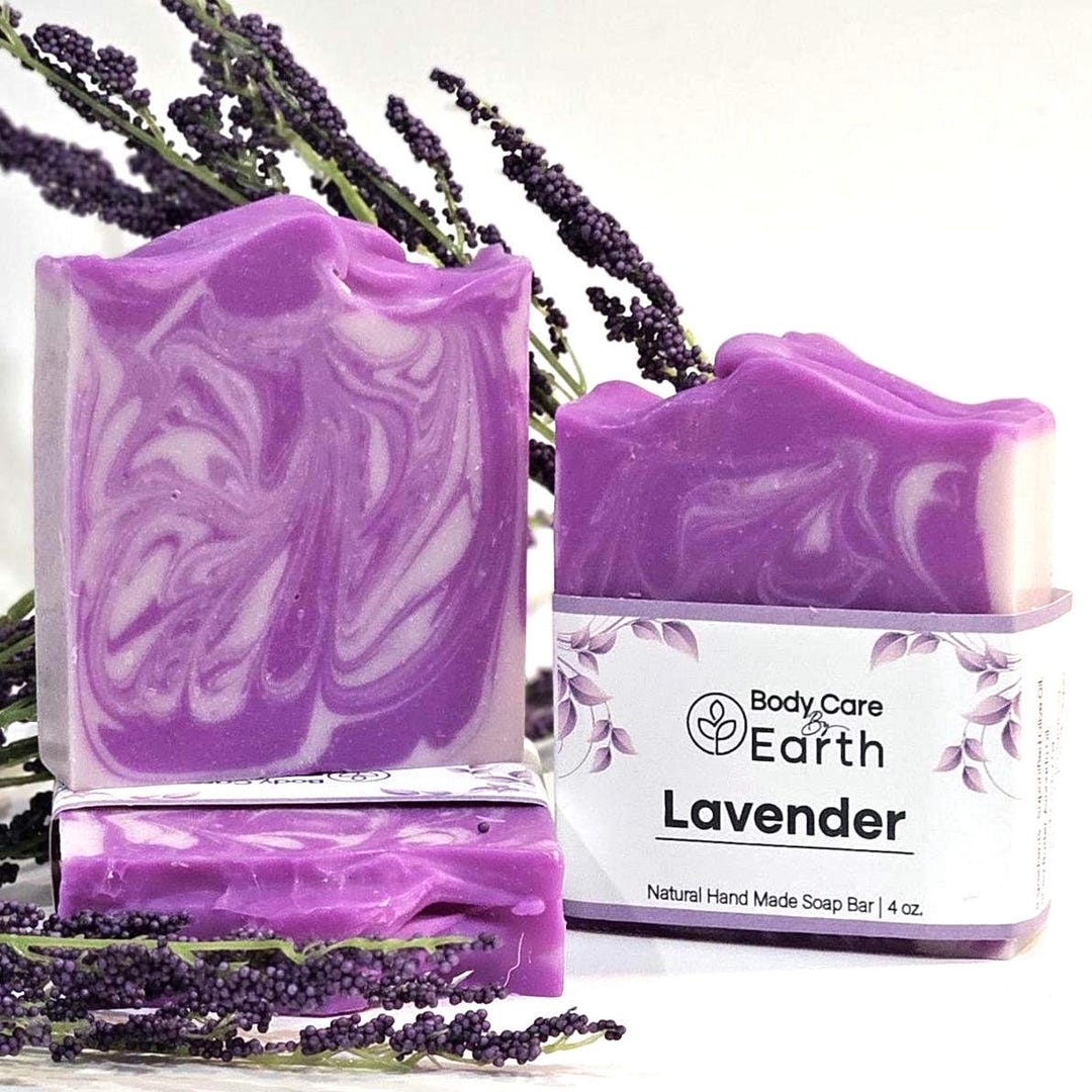 Handmade Lavender Soap Bar: Natural Organic Oil Cleanser - Etsy