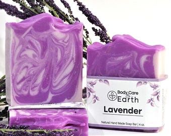 Handmade Lavender Soap Bar: Natural Organic Oil Cleanser