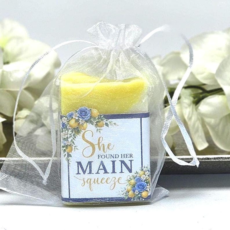 Hydrangea and Lemon Bridal Shower Soap Favors | She Found Her Main ...