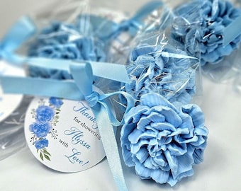 Hydrangea Soap Favors, Baby Shower, Bridal Shower, Something Blue,  Wildflower, Carnation Soap