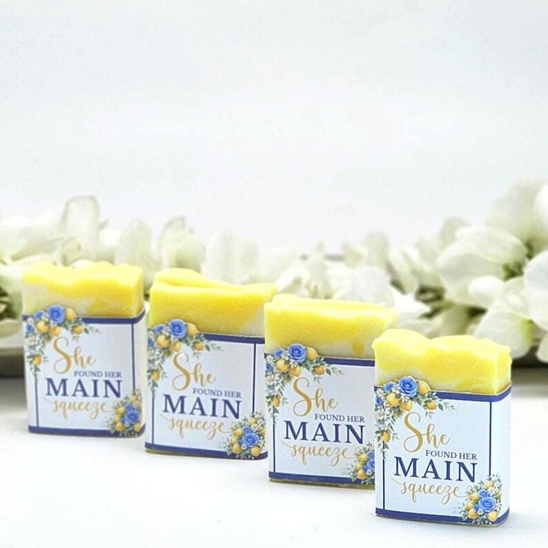 Hydrangea and Lemon Bridal Shower Soap Favors | She Found Her Main ...