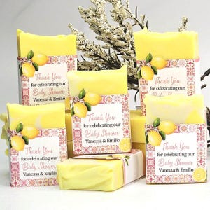 Lemon Bridal Shower Favor Lemon Baby Shower Favor Bridal Shower Favor Lemon Birthday Lemon Soap In Bulk Lemon Baby Shower Lemon Soap favor.