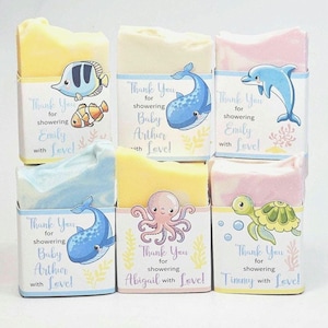 Ocean Theme Baby Shower Soap Favors  Favors Ocean Animal Cute Sea Animals Nautical Theme Handmade Soap Favors For Guests Dolphin Birthday