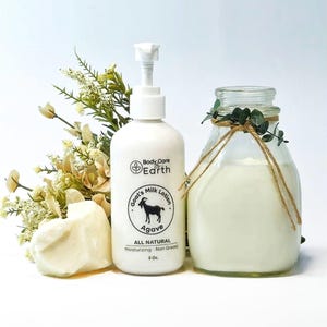 Goat Milk Lotion Natural Body Lotion Organic Lotion For Men For Women Handmade Lotion Gift Set Hand Lotion Body Lotion Organic Moisturizer.