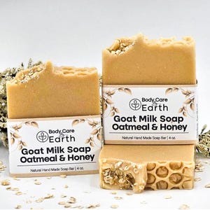 Goat Milk Soap Milk & Honey Soap For Sensitive Skin Soap Organic Soap Natural Handmade Natural Ingredients soap Moisturizing Soap Oatmeal