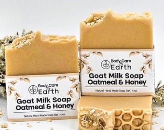 Goat Milk Soap Milk & Honey Soap For Sensitive Skin Soap Organic Soap Natural Handmade Natural Ingredients soap Moisturizing Soap Oatmeal