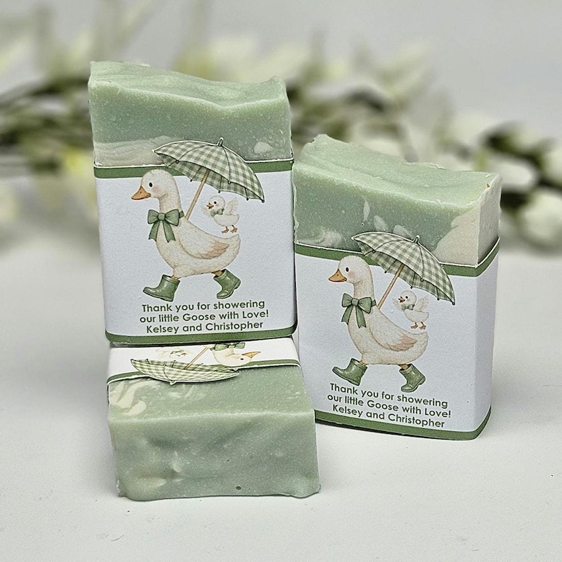 Silly Goose Baby Shower Soap Favor | Blue Baby Shower Favor | Goose Baby Shower | Little Goose Soap | Handmade Baby Shower Favor image 16