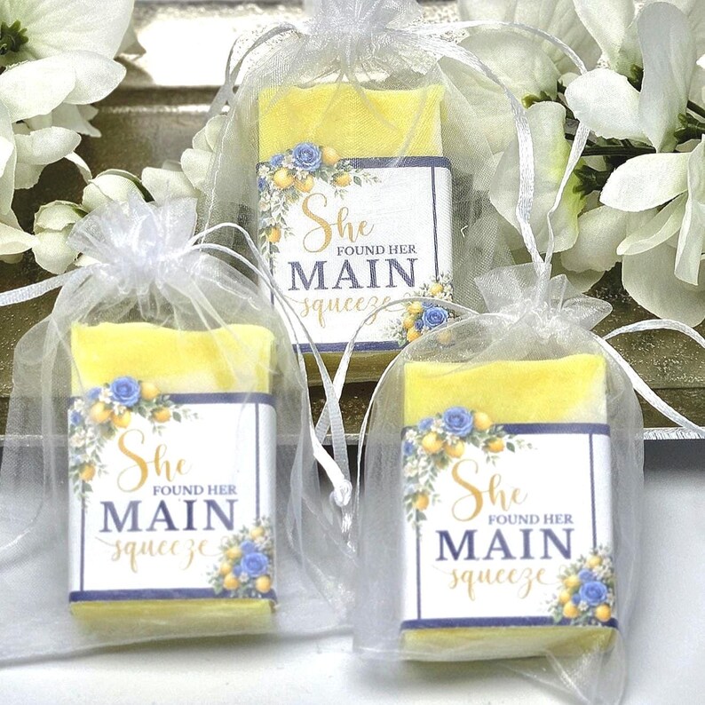Hydrangea and Lemon Bridal Shower Soap Favors | She Found Her Main ...