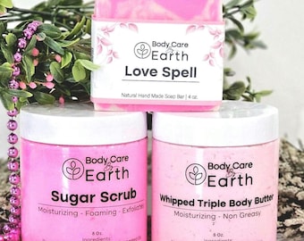 Spa Gift Box: Love Spell Soap, Whipped Body Butter & Sugar Scrub