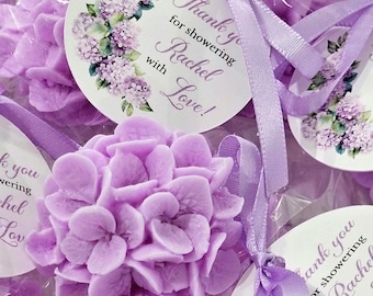 Jabón de hortensias: regalos florales morados para despedidas de soltera
