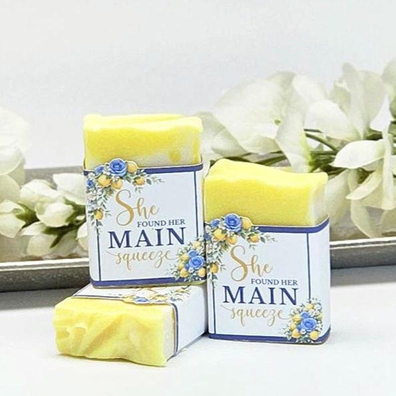 Hydrangea and Lemon Bridal Shower Soap Favors | She Found Her Main ...