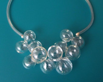 Colar com contas de vidro soprado Clear Dreams
