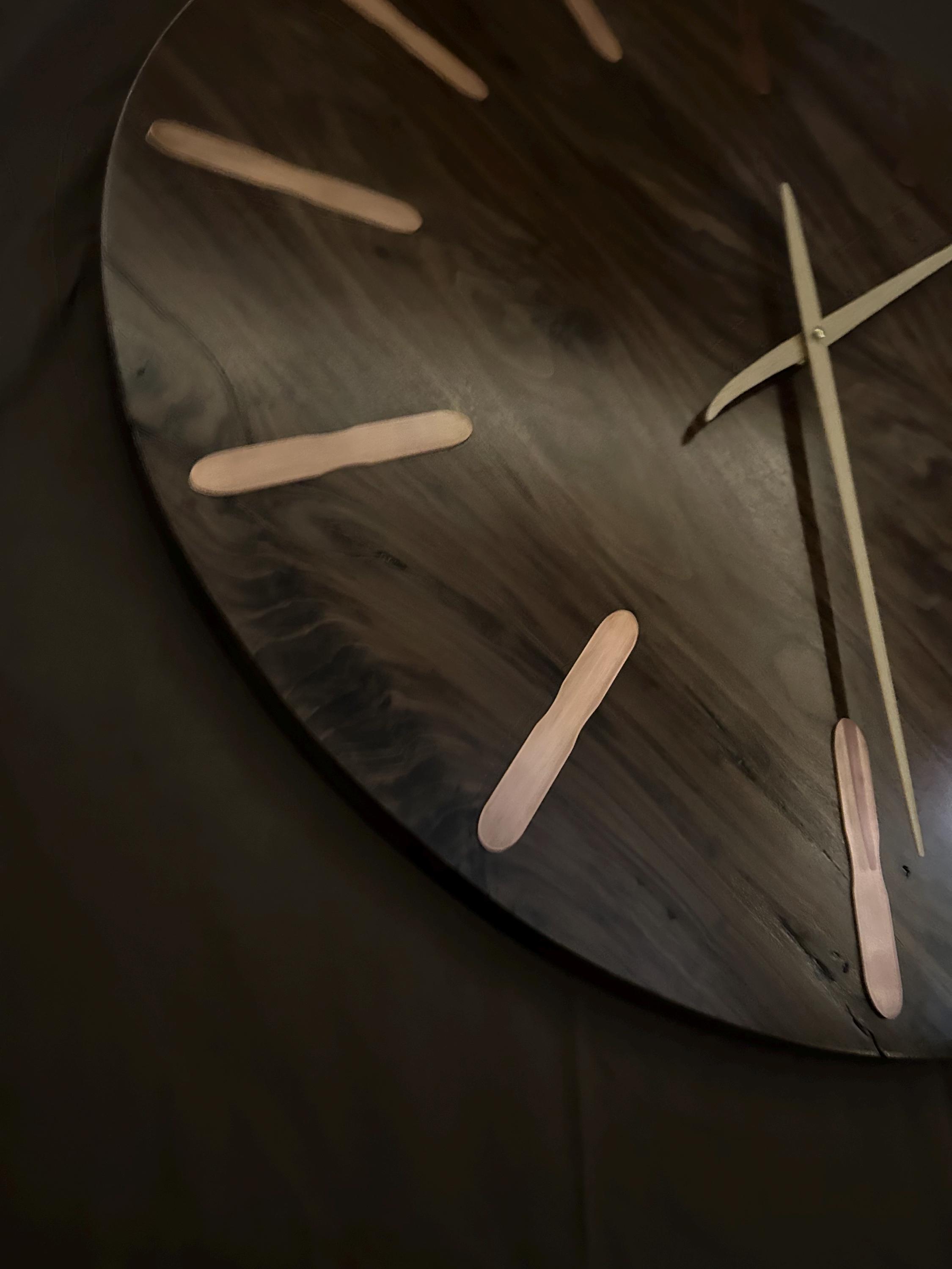 Black Walnut Wall Clock. 100% Hand Made, Using Black Walnut, Cypress ...
