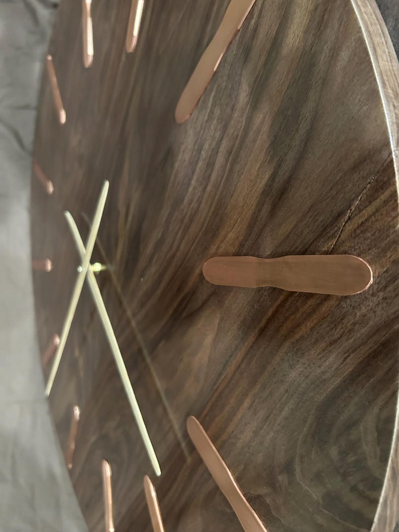 Black Walnut Wall Clock. 100% Hand Made, Using Black Walnut, Cypress ...
