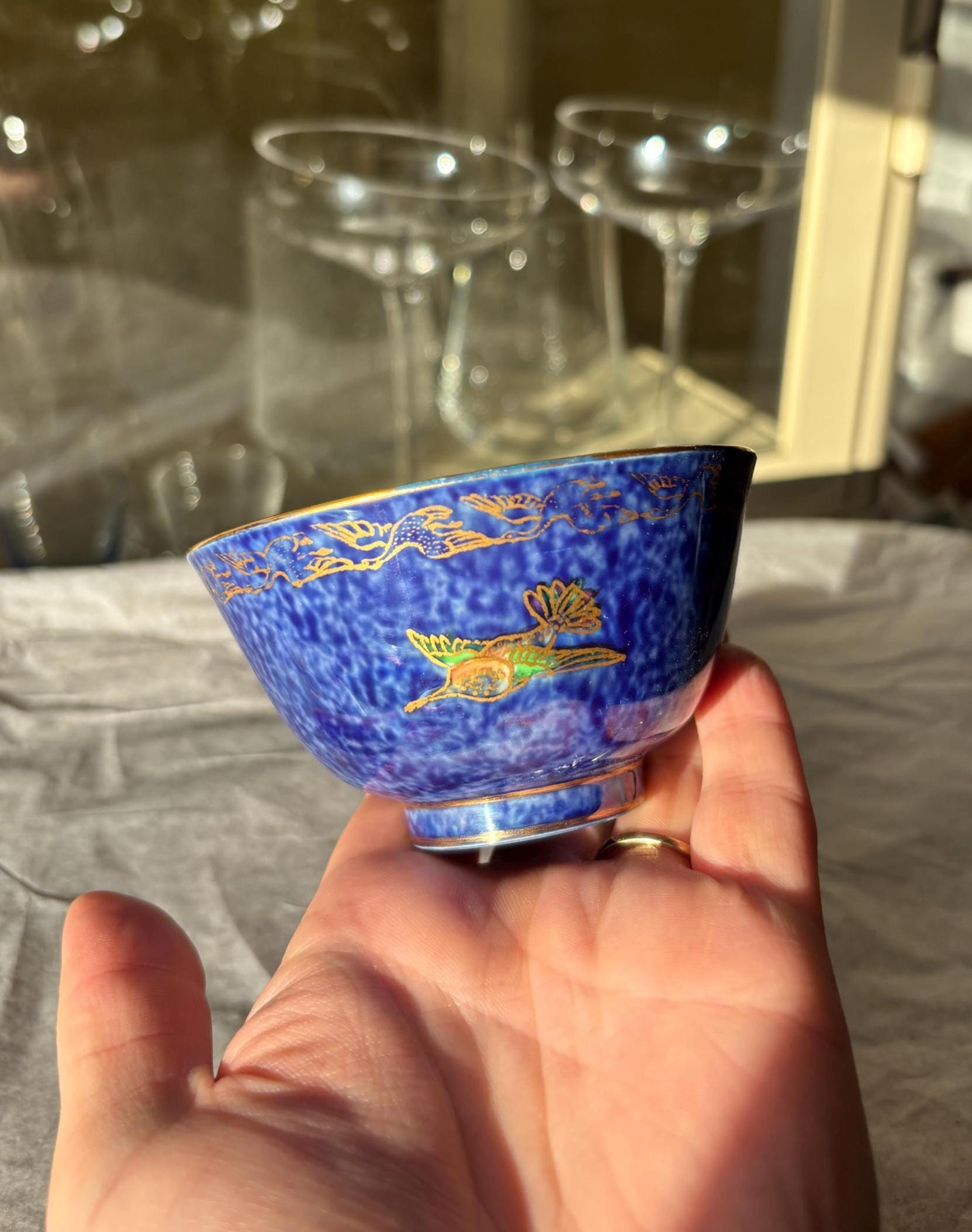  八角形 Fairyland Lustreドラゴン アンティーク 八角形 Fairyland Lustreドラゴン アンティーク WEDGWOOD 八角形