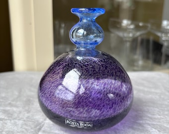 Bertil Vallien Kosta Boda Art Glass Vase: MCM sueco Antikva firmado