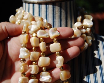 mother of pearl beads, Fresh water Pearl beads, shell  beads, beading strands,  jewelry making supplies, Circle of Stones