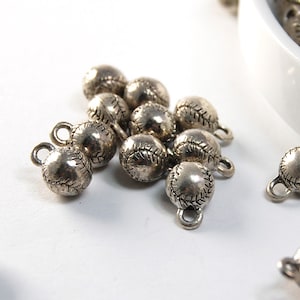 Antique Silver baseball charms, Sports charms, 1 charm, made in the U.S. jewelry making supplies, silver charms, beading supplies