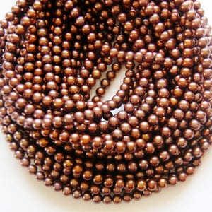6mm Chocolate Brown Freshwater Pearl Strand: Jewelry Making Supplies