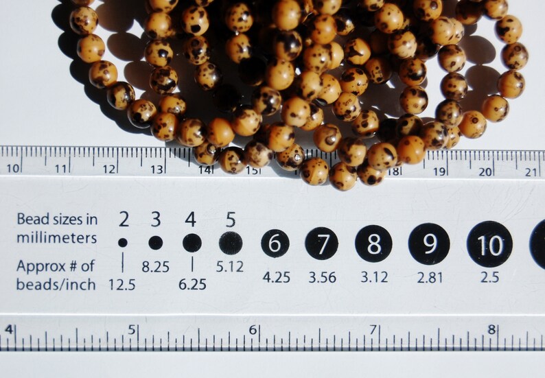 Czech glass bead strands Jewelry making supplies Camel Birds egg beads Circle of Stones 6mm Round Druk Beads
